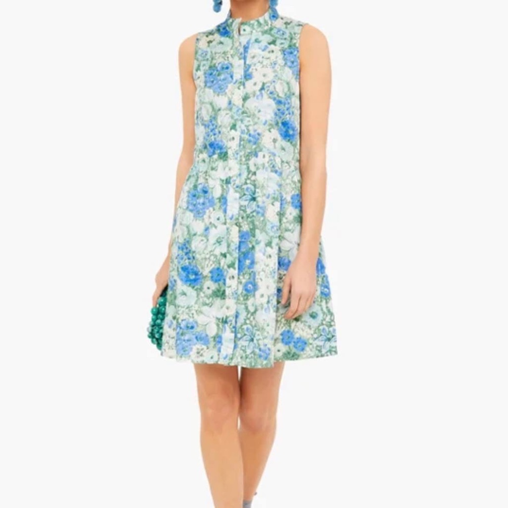 Tuckernuck Jardin de Fleur Sleeveless Royal Shirt Dress XL